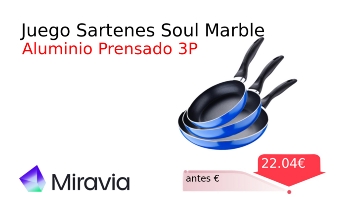 Juego Sartenes Soul Marble