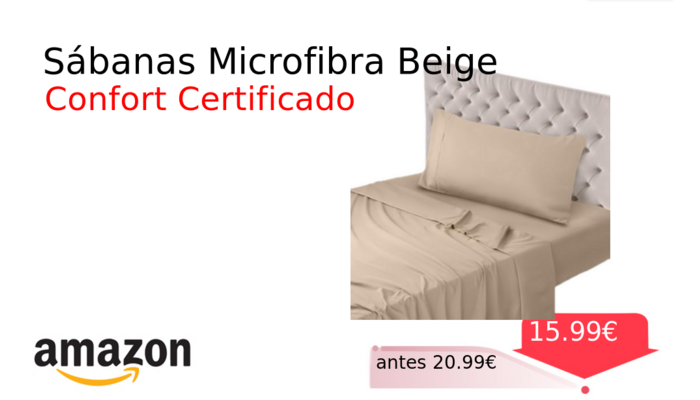 Sábanas Microfibra Beige