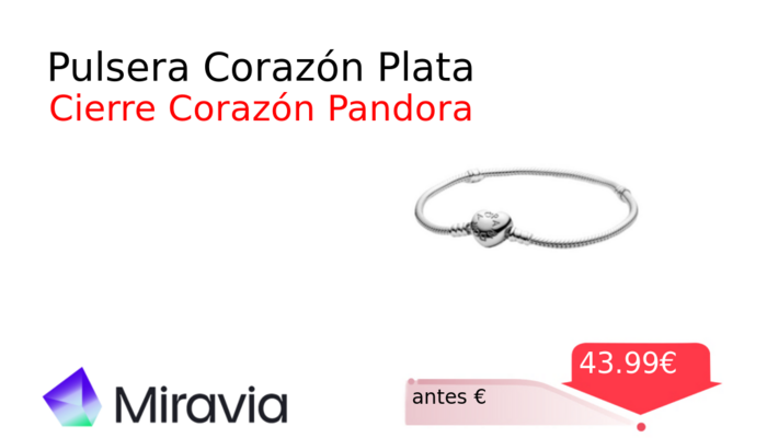 Pulsera Corazón Plata
