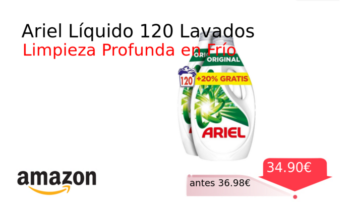 Ariel Líquido 120 Lavados