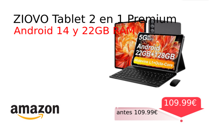 ZIOVO Tablet 2 en 1 Premium