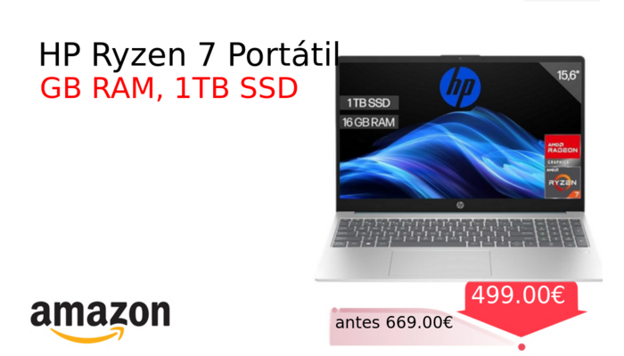 HP Ryzen 7 Portátil