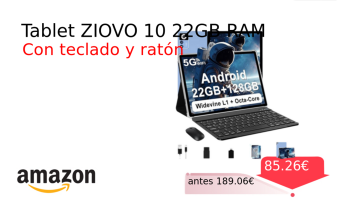 Tablet ZIOVO 10 22GB RAM