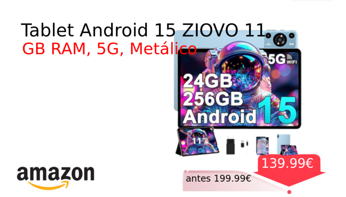 Tablet Android 15 ZIOVO 11