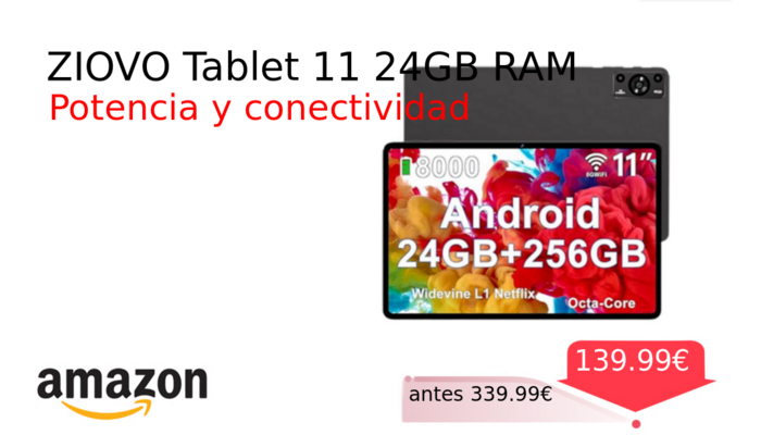 ZIOVO Tablet 11 24GB RAM