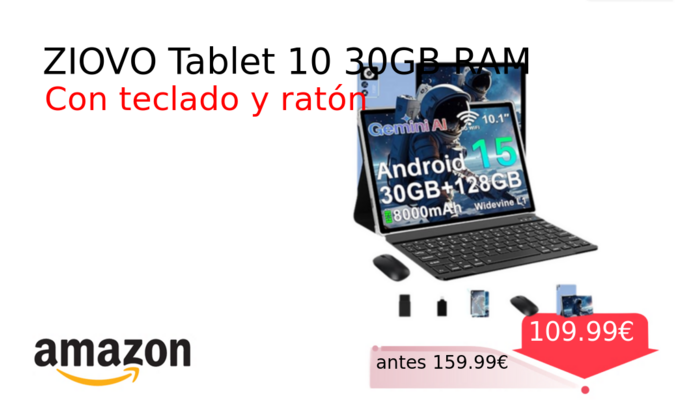 ZIOVO Tablet 10 30GB RAM