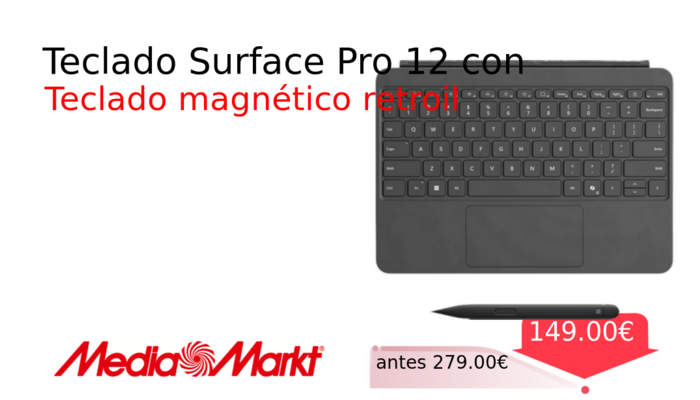 Teclado Surface Pro 12 con
