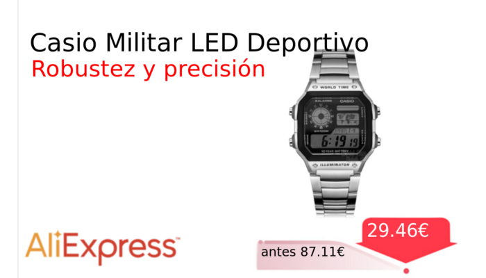 Casio Militar LED Deportivo