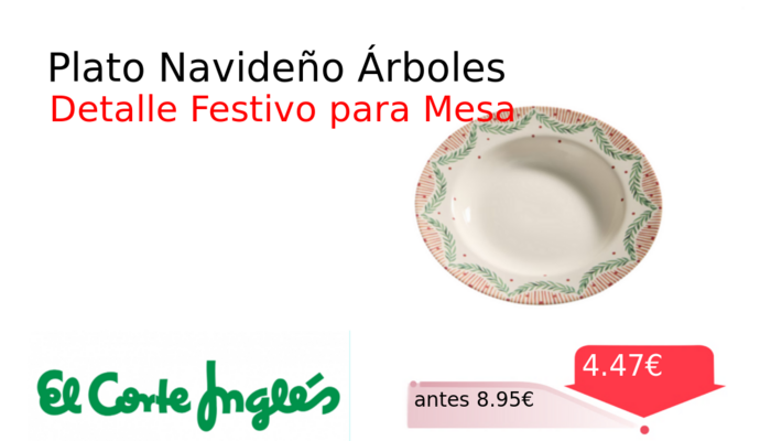 Plato Navideño Árboles