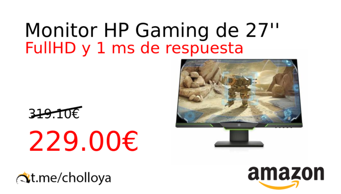 Monitor HP Gaming de 27''