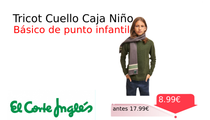 Tricot Cuello Caja Niño