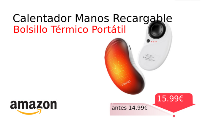 Calentador Manos Recargable