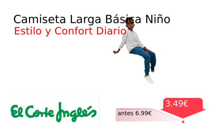 Camiseta Larga Básica Niño
