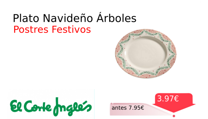 Plato Navideño Árboles