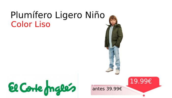 Plumífero Ligero Niño