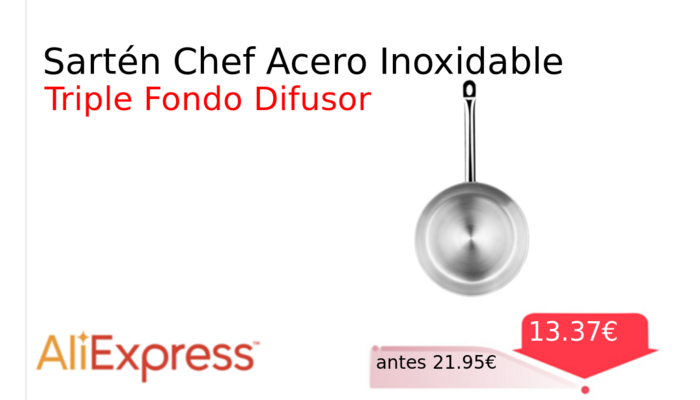 Sartén Chef Acero Inoxidable