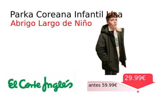 Parka Coreana Infantil Lisa