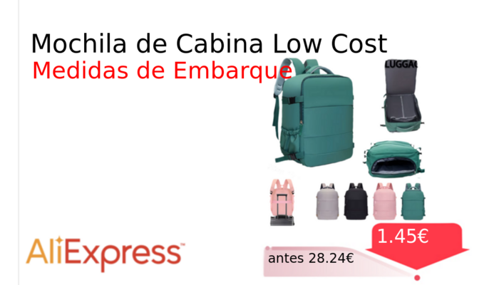 Mochila de Cabina Low Cost