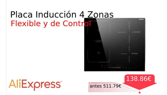 Placa Inducción 4 Zonas