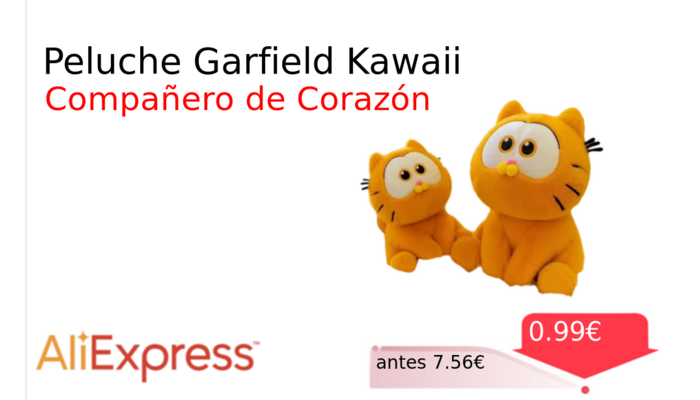 Peluche Garfield Kawaii