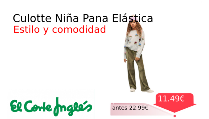 Culotte Niña Pana Elástica