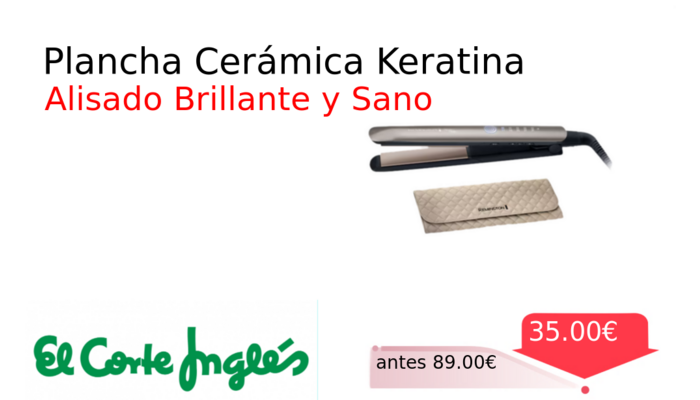 Plancha Cerámica Keratina