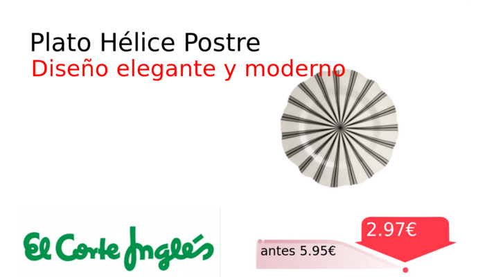 Plato Hélice Postre