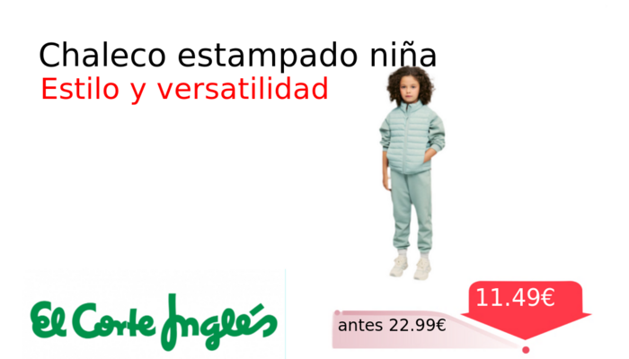 Chaleco estampado niña