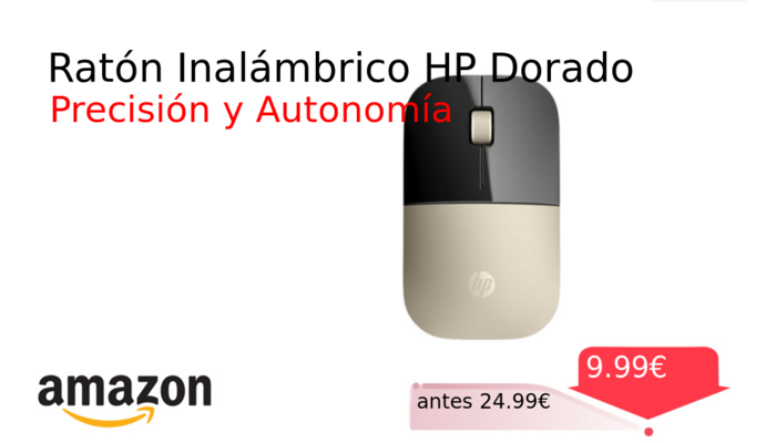 Ratón Inalámbrico HP Dorado