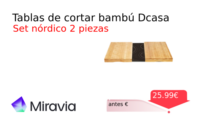 Tablas de cortar bambú Dcasa