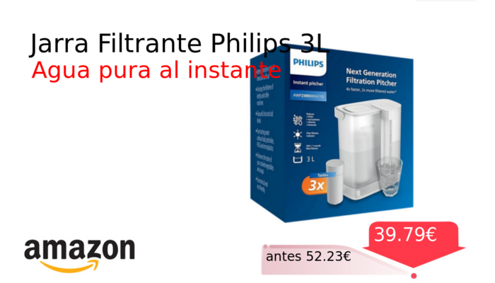 Jarra Filtrante Philips 3L