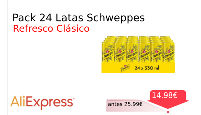 Pack 24 Latas Schweppes