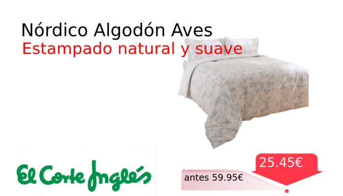 Nórdico Algodón Aves