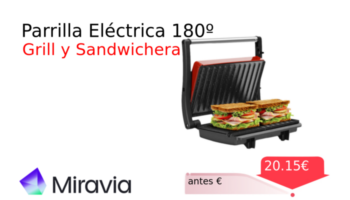 Parrilla Eléctrica 180º