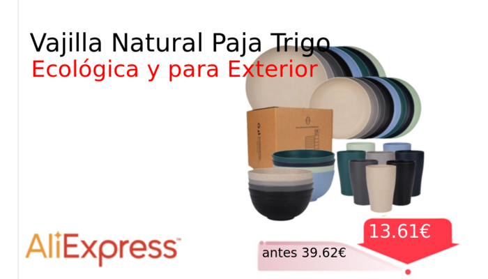 Vajilla Natural Paja Trigo