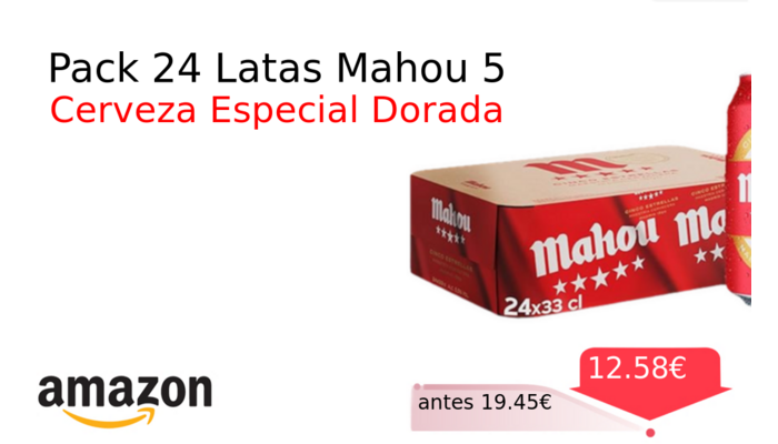 Pack 24 Latas Mahou 5