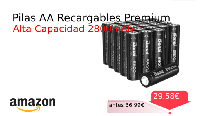 Pilas AA Recargables Premium