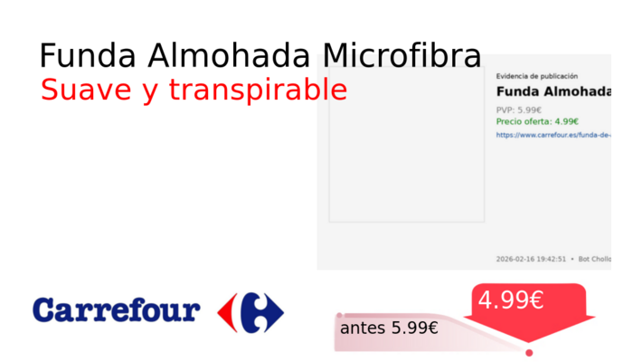 Funda Almohada Microfibra