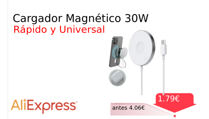 Cargador Magnético 30W