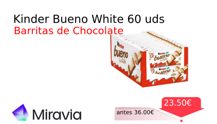 Kinder Bueno White 60 uds