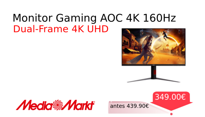 Monitor Gaming AOC 4K 160Hz