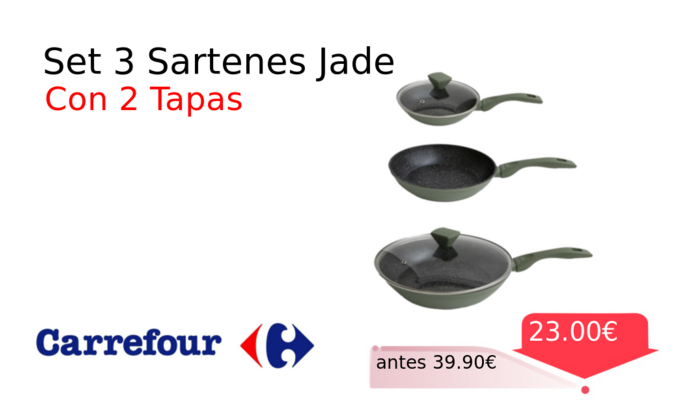 Set 3 Sartenes Jade