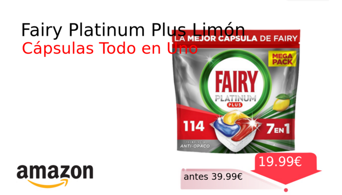 Fairy Platinum Plus Limón