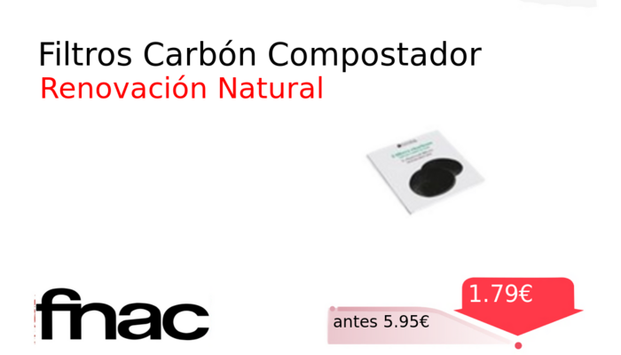 Filtros Carbón Compostador