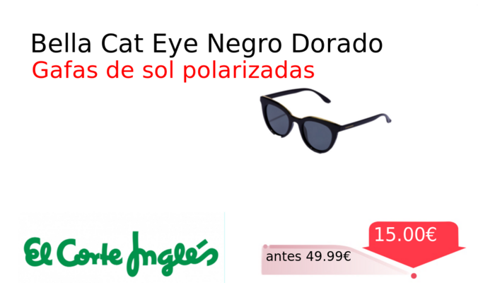 Bella Cat Eye Negro Dorado