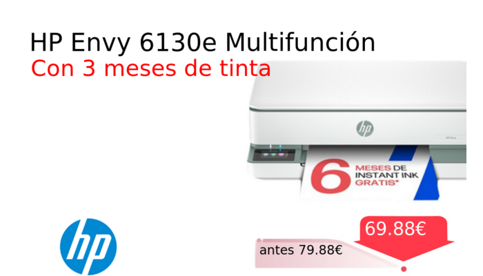 HP Envy 6130e Multifunción