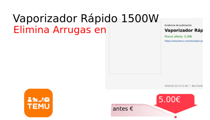 Vaporizador Rápido 1500W