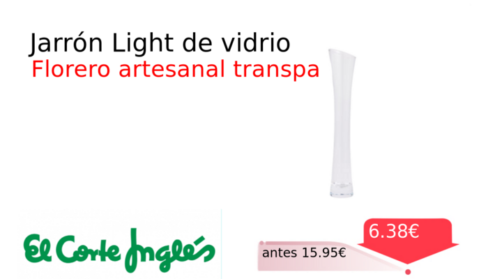 Jarrón Light de vidrio