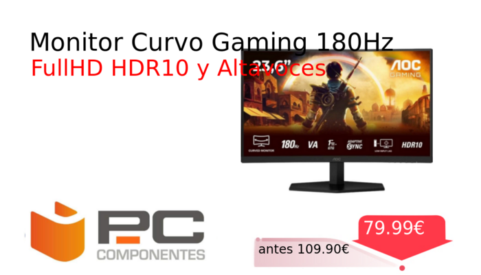 Monitor Curvo Gaming 180Hz