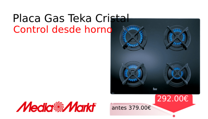 Placa Gas Teka Cristal